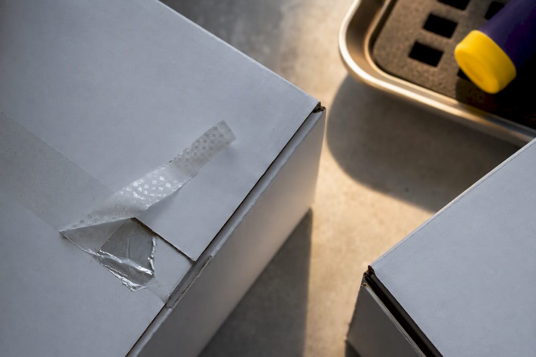 Close-up of tampered medical supply packaging