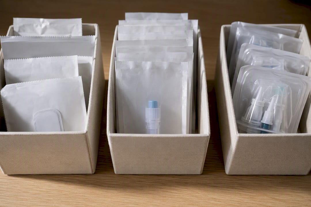 Separate groups of diabetic supplies