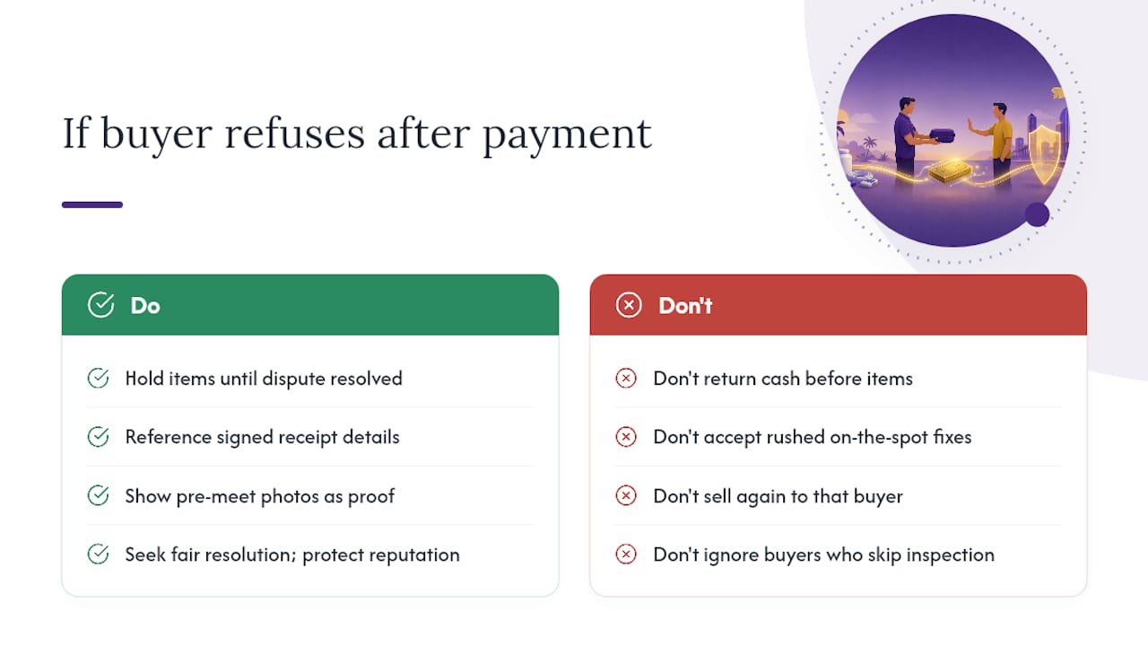 What If a Buyer Refuses Your Items After Payment? — overview diagram