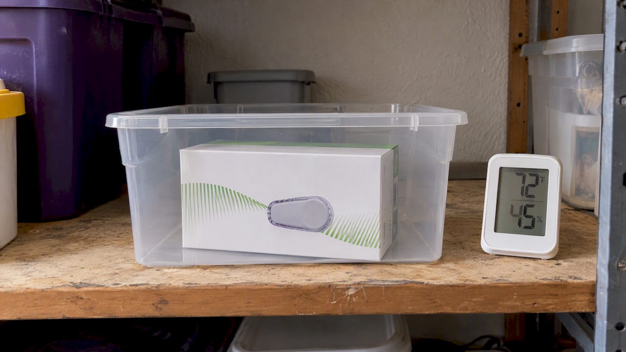 Sealed Dexcom G6 carton stored safely