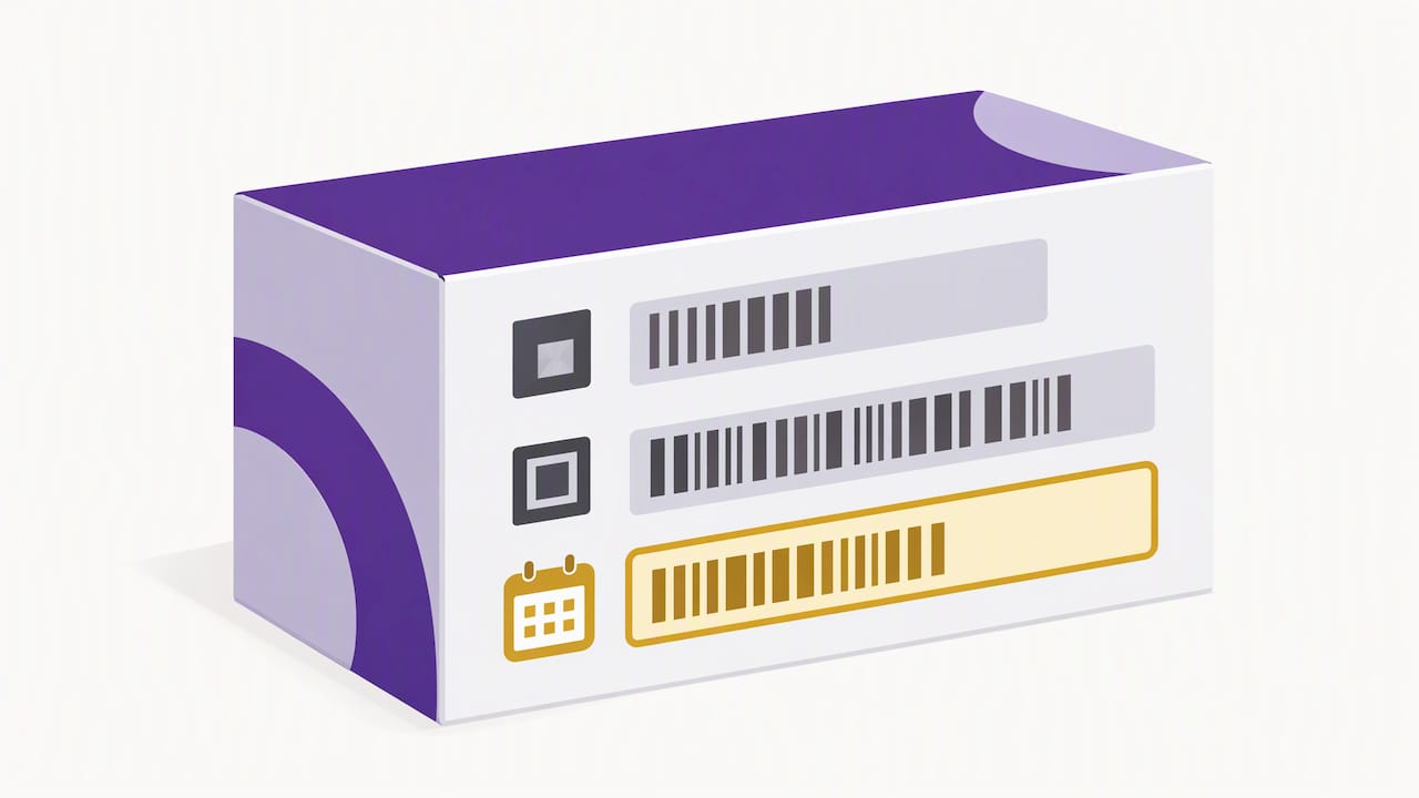 Illustration distinguishing package date fields