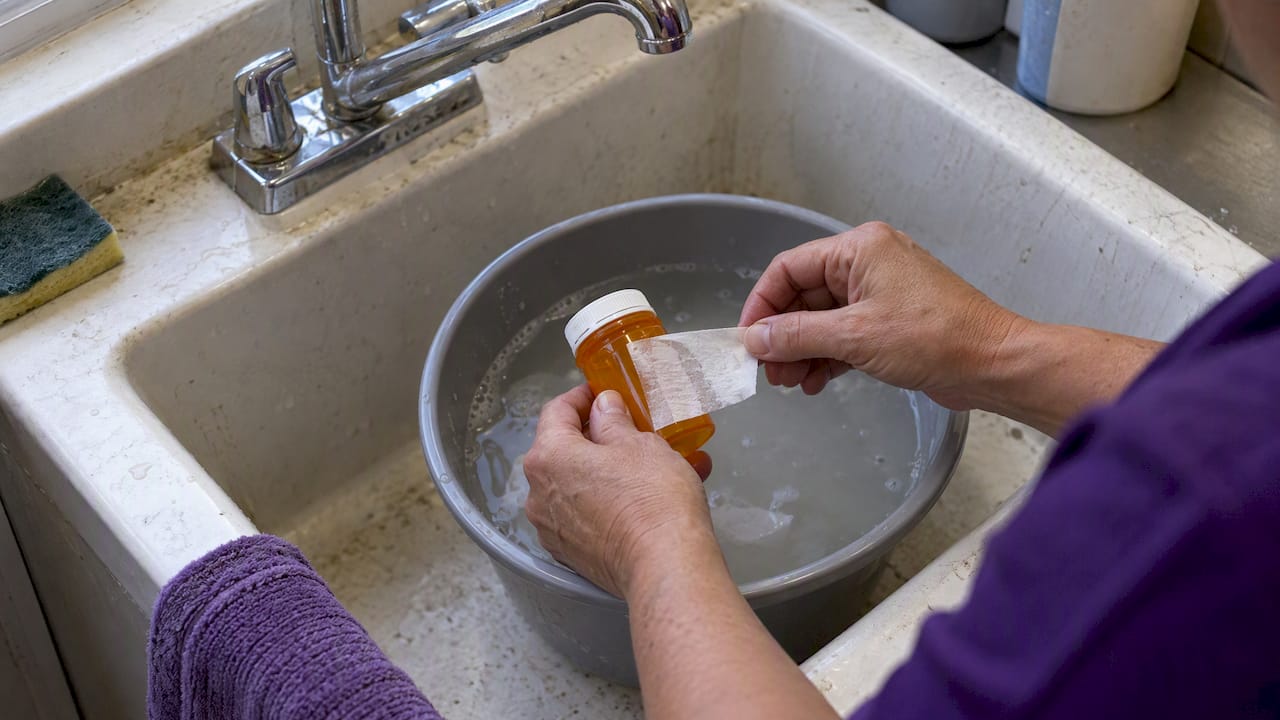Paper label loosening in a warm water soak