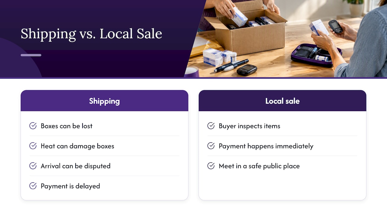 Shipping and local sale risks and benefits